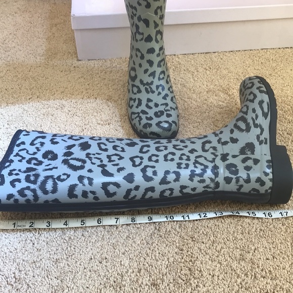 NWOB! HUNTER Size 10 leopard print tall rain boots - Picture 8 of 10